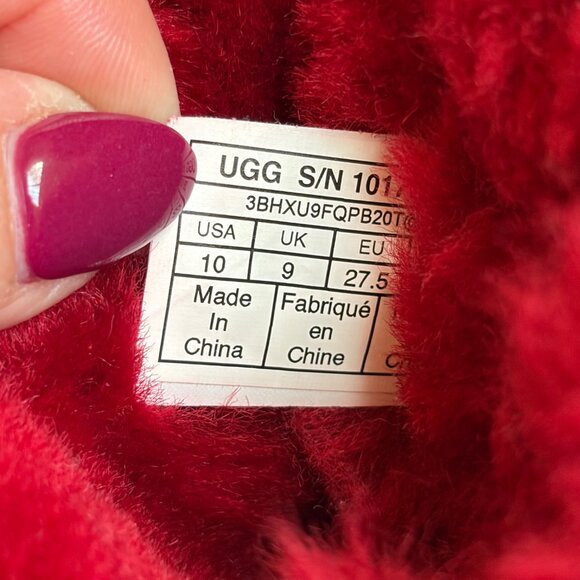 UGG Toddler Bailey Bow Boots (Red) - Size 10 - Picture 9 of 9